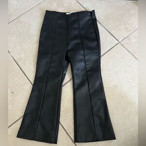 Girls leather flared pants